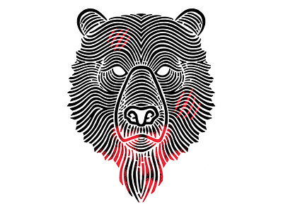 Bear Fight design illustration we are the process