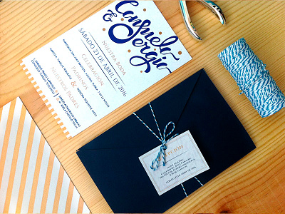 Consuelo & Sergio custom handtype invitation lettering type weeding