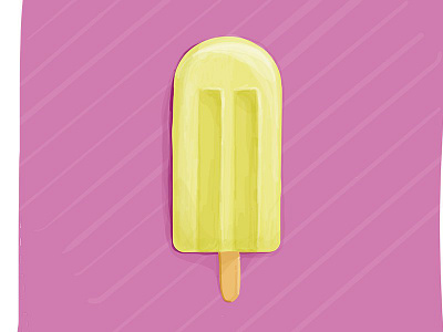 Lemon Popsicle adobe draw illustration lemon popsicle