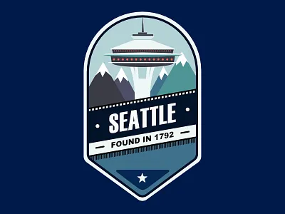 Daily Design #006 badge mountain seattle