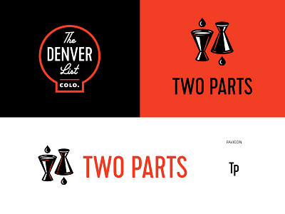 Two Parts Logo C alcohol branding drop jigger logo seal shot shot glass