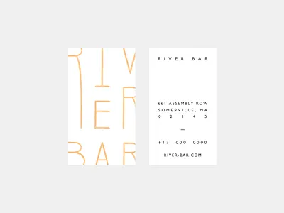 River Bar brand branding business card envelope film studio hospitality letterhead logo stationery