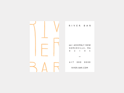 River Bar brand branding business card envelope film studio hospitality letterhead logo stationery