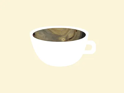 Je t'aime plus que du café coffee collage illustration love