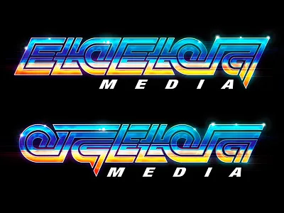 Etcétera Media. 1980 80s channel experimental typography gradient lettering logotype movie retro wave vhs youtube