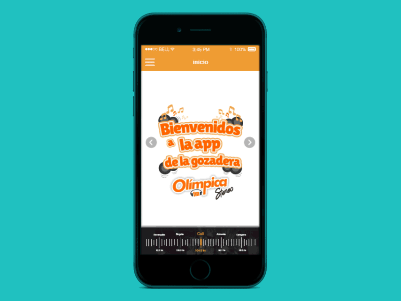 Emisora Olimpica Stereo android app app design barranquilla emisora feed ios radio ui ux