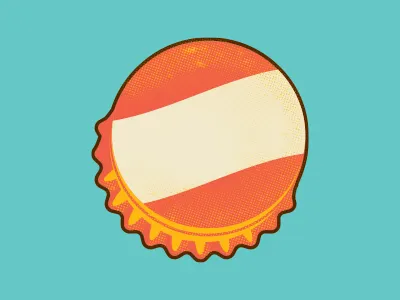 WIP bottle cap cap illustration pop soda vintage
