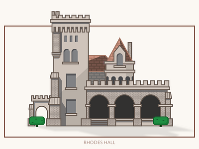 Tucked away castle (ATL II) atlanta castle illustration peachtree sketch