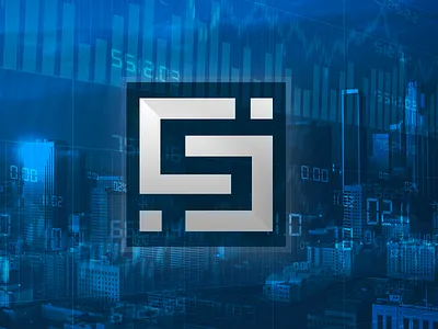 Solutions Brand blue brand charts data graphs icon info logo s