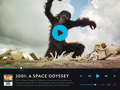 Day 016 - Video Player 016 daily dailyui interface movie odyssey play player skip space tv video