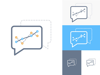 Icon Exploration agency analytics branding flat icon line post social studio science vector