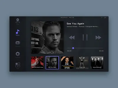 Car Player car dashboard interface player ui ux