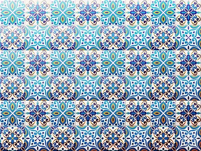 Spanish Tiles ceramic illustration pattern spain spanish tiles vector