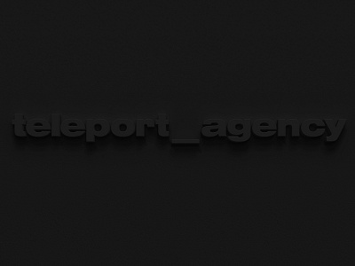 teleport_agency 3d font helios id identity letters logo teleportagency text typography