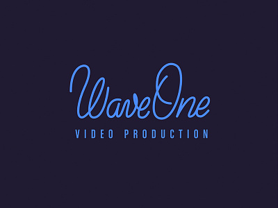 WaveOne LogoType logo logotype retro typography vintage wave