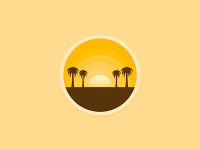 Sunset Badge badge illustration sun sunset