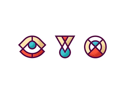 Shot #2625928 boil brew drip eye gaze icons illustration on point process target texture