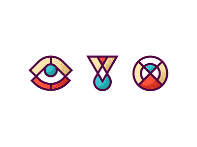 BenIllustrated.com Icons boil brew drip eye gaze icons illustration on point process target texture