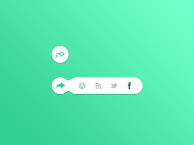 DailyUI - Day 010 Social Share 010 button facebook icons share