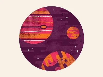 Space modern planet simple space stars texture