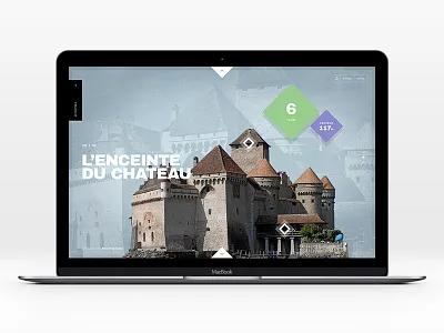 Château de Chillon castle documentary fullscreen historical narrative nerval pierre georges ui web design