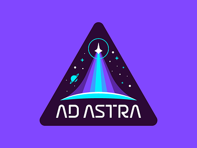 Ad Astra Patch branding logo mark rocket space type