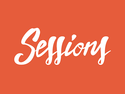 Sessions Lettering brush brushlettering custom handtype lettering vector