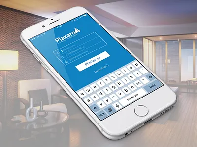 Plazaro iOS app: Login app ios iphone plazaro