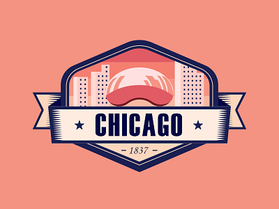 Daily Design #007 badge chicago city