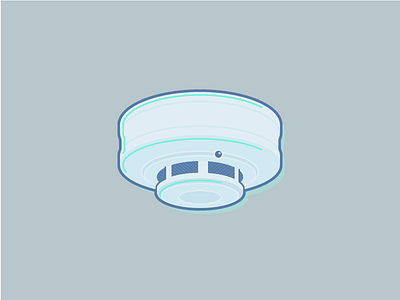 Smoke Detector concept home icon illustration minimal stroke vector wip