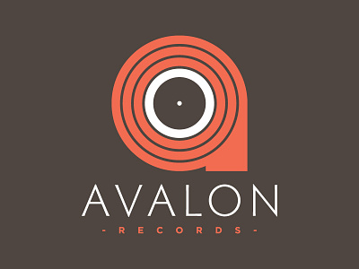 Avalon Records Logo colors corporate design icon identity logo record store vinyl