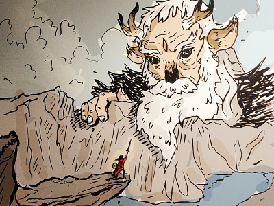 Little hero sketch, speed colored hero illustration mythology sketch