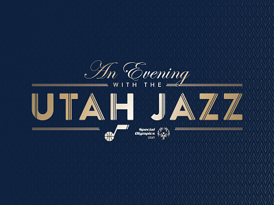 An Evening with the Utah Jazz basketball charity event gala jazz logo utah