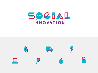 Social Innovation branding design icons innovation logo social