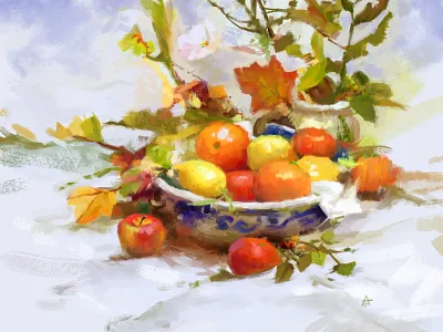 "Fruit" art digital art fruit painting photoshop
