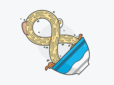 Infinite Ramen design food illustration ramen tasty