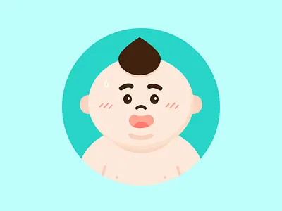 Little Boy avatar baby boy character cute fat happy illustration kid laugh man