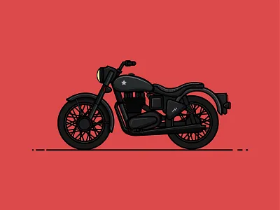 The ride begins bike bullet cruiser debut flat design illustration indian motorcycle royal enfield vehicle