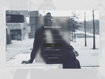 Unsplash Redesign - Login Page login login page minimal noussis unsplash unsplash redesign