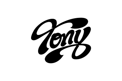 Pretty Tony brand branding hand lettering handtype lettering logo script tony voorhees tonyvoorhees