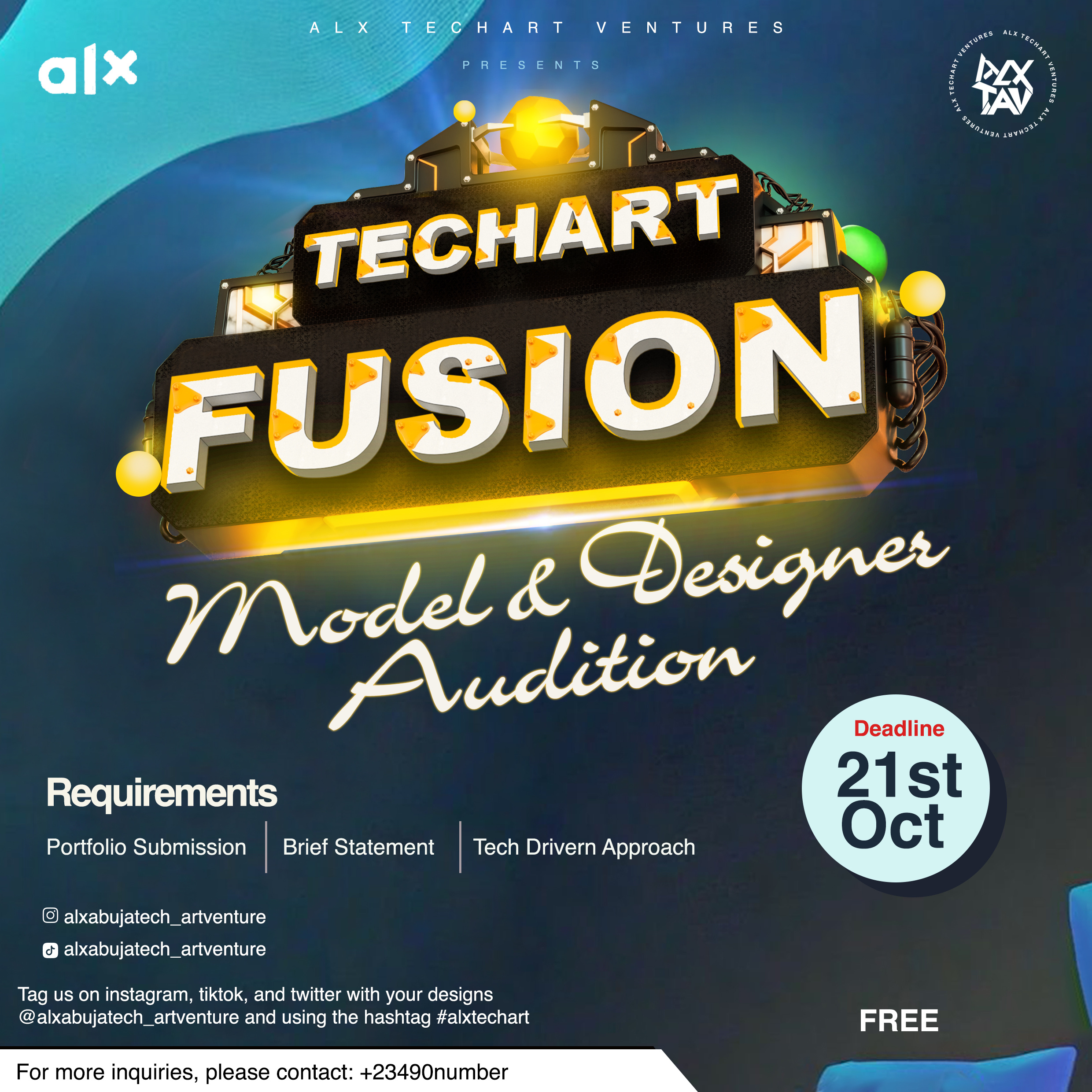 TECHART FUSION - Model & Design Audition branding design graphic design illustration motion graphics vector