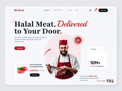 Halal-Meat & Butcher Shop Website Template | Supermarket beef butcher website butchershop butchery checkout page chicket ecommerce fish halal halal meat halal website design meat meat redesign meat website meatshop product page design products responsive design steak website redesign