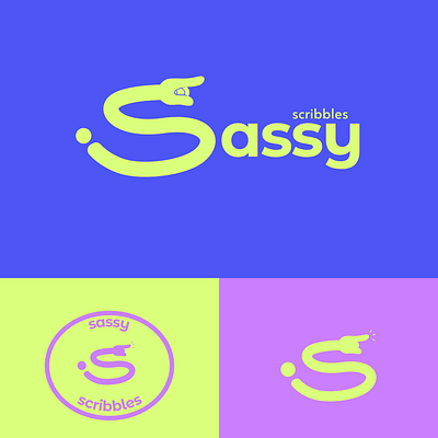 Sassy Scribbles Logo bold colors brand identity character branding character design childish aesthetics creative direction cute characters design inspiration doodle art flat design graphic design hand drawn illustration line art logo design minimalist design playful design sassy vibes vector art whimsical art