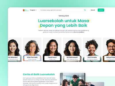 Revamp About Us Page of Luarsekolah Website project prototyping ui design ux design wireframing