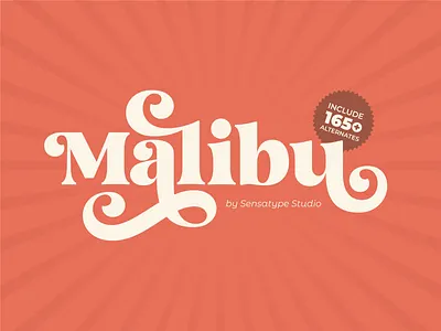 Malibu – A Fancy Vintage Font with Endless Style! aestetic branding calligraphy classic font creative editorial elegant fancy graphic design logo lovers malibu font retro sensatype stylish font typography unique vintage font