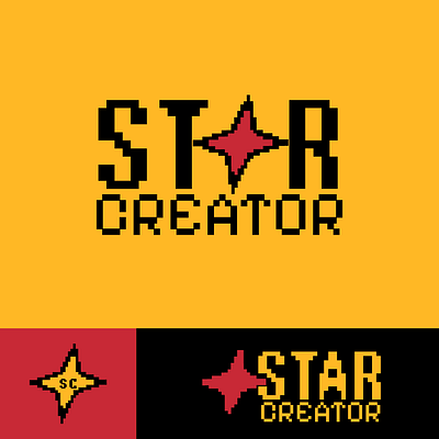 Star Creator 8 bit 8bit arcade bold clean creator design game gamedev graphic logo minimal pixel pixelart pixelated retro retrogame simple star vector