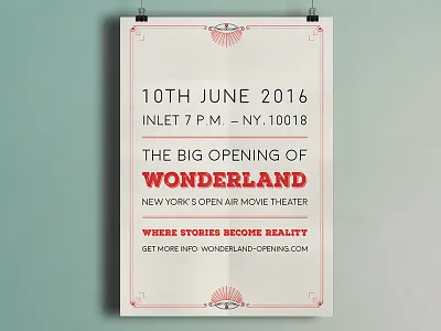 Wonderland Event Poster event illustration poster print typography