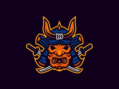 Samurai Mascot branding illustration logo mascot samurai vector