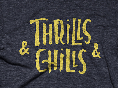 Cotton Bureau – Thrills & Chills analog letters cotton bureau lettering letters t shirt