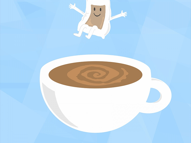 Hello dribbble! animation drawing photoshop tea